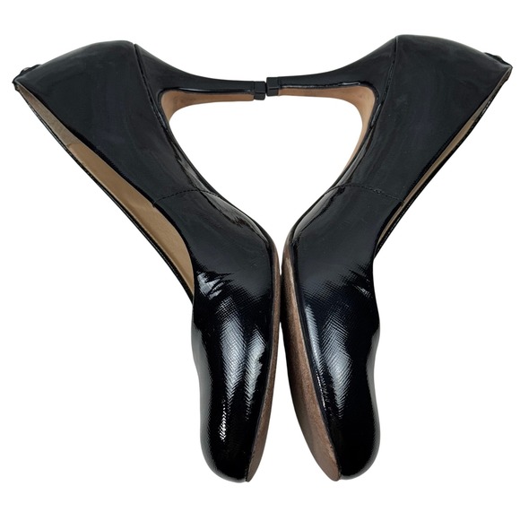 Antonio Melani Pumps Heels Women Size 8M Black Patent Leather Classic - Picture 3 of 11
